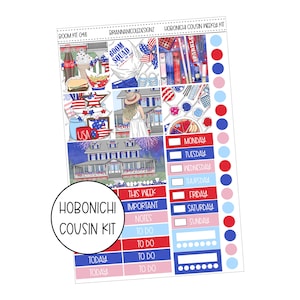 KIT 048 Boom hobonichi cousin weekly kit | Hobonichi cousin stickers