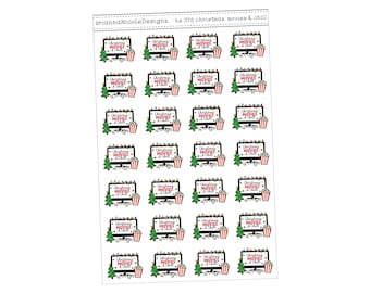 HS375 Christmas movies and chill | Christmas stickers