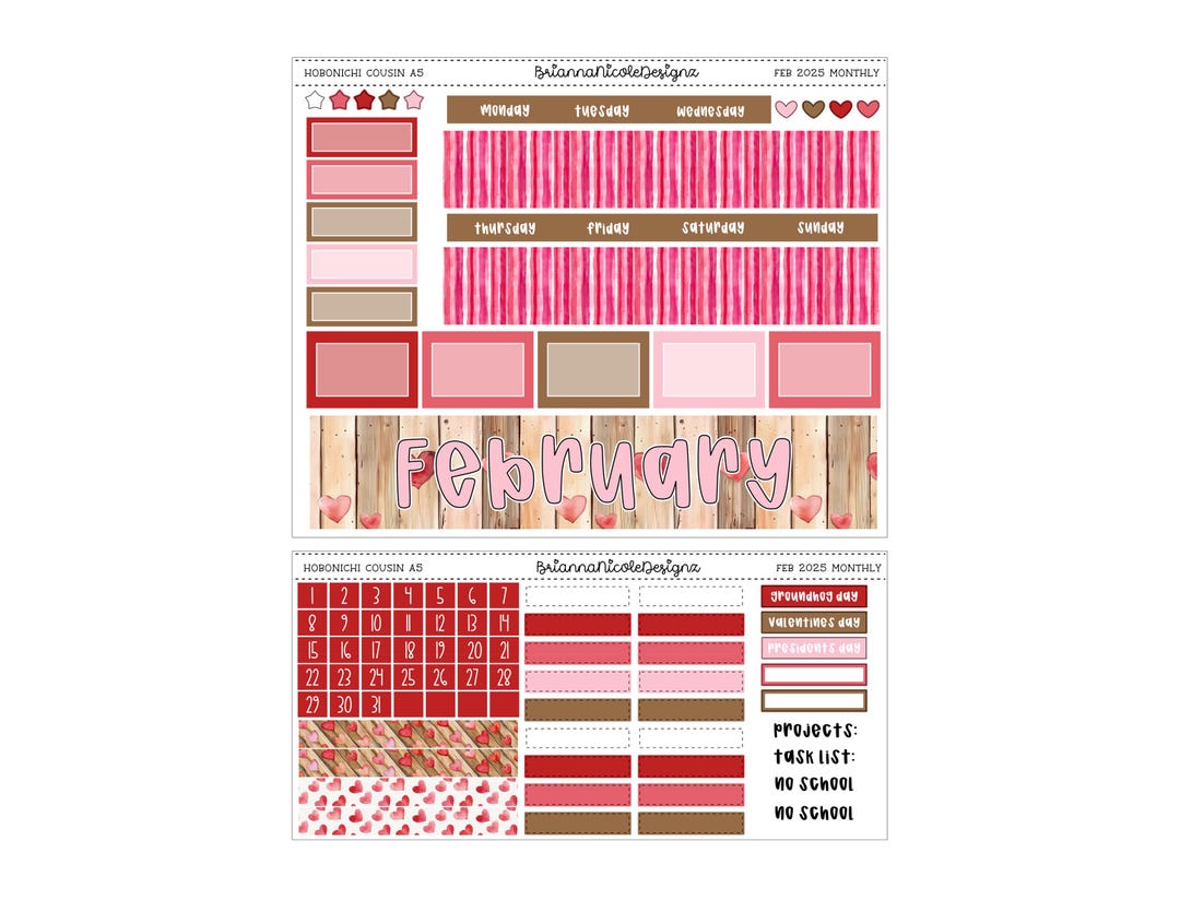 FEB 2025 Hobonichi Cousin A5 Monthly - Etsy