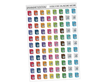 Doodle icons 046 Washing machine | planner stickers| cleaning stickers| laundry stickers