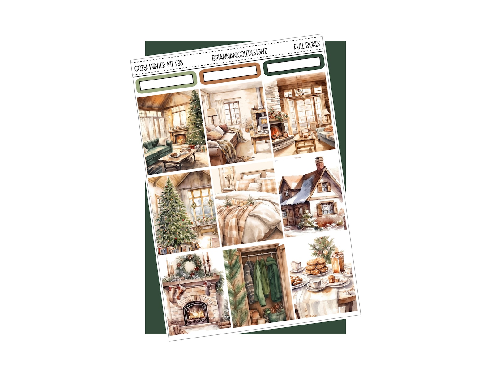 KIT 238 Cozy Winter | Weekly Planner Sticker Kit - Etsy