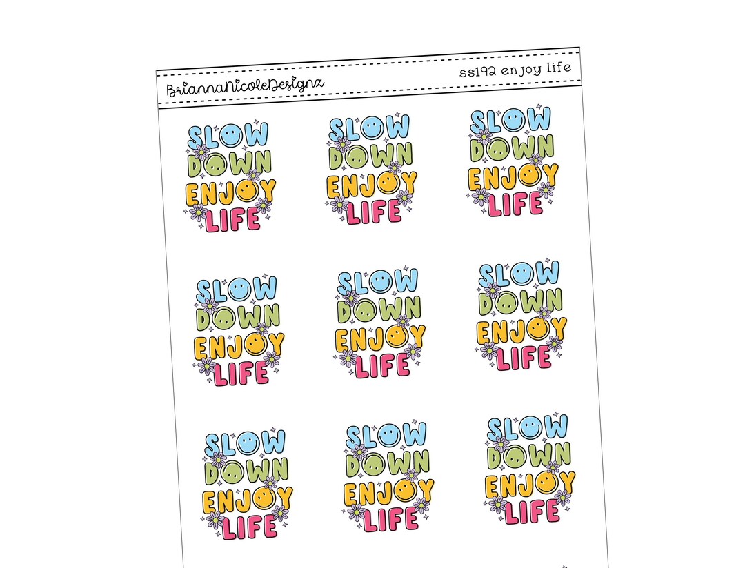 Enjoy Life Sticker SS192 Enjoy Life |planner Stickers - Etsy