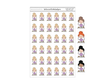 Cute girl 007 Time to eat | planner stickers