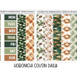 KIT 012 Cozy winter Hobonichi cousin Daily | Hobonichi cousin planner stickers