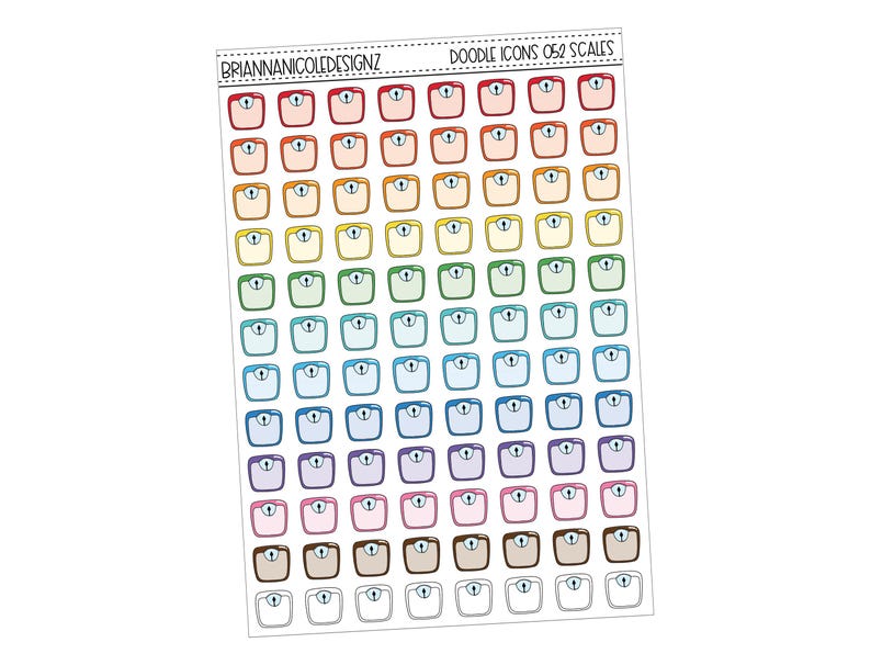 Fun Scale Stickers Doodle Icons 052 Scales | Planner Stickers - Etsy