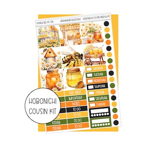 KIT 035 Honey bee  hobonichi cousin weekly kit | Hobonichi cousin stickers