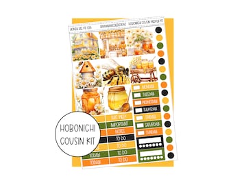 KIT 035 Honey bee  hobonichi cousin weekly kit | Hobonichi cousin stickers