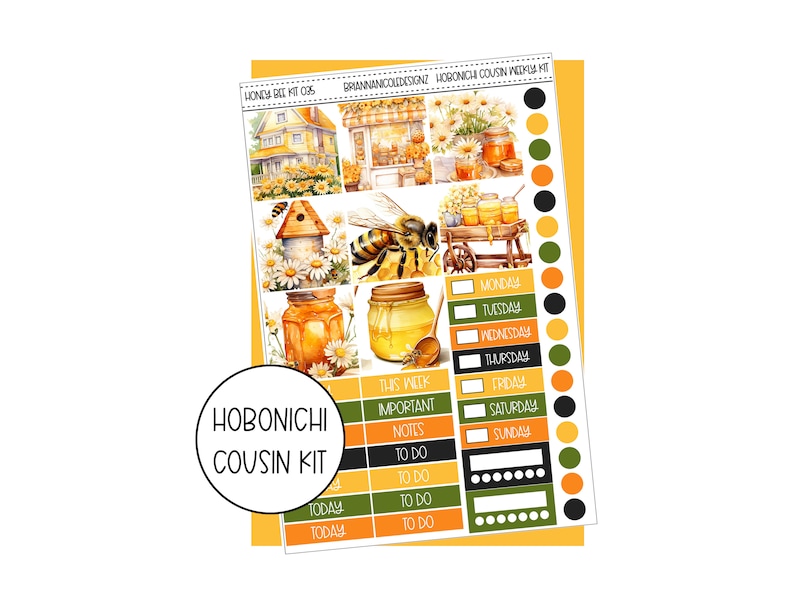 KIT 035 Honey Bee Hobonichi Cousin Weekly Kit | Hobonichi Cousin ...