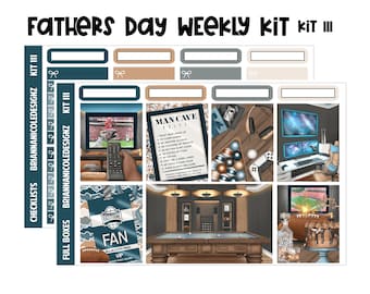 Kit 111 Fathers day | weekly planner sticker kit