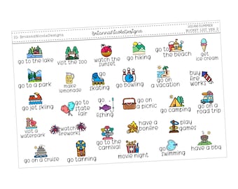 HS146 summer bucket list ver 2 | planner stickers