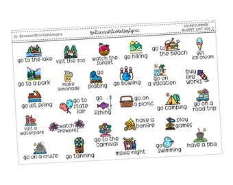 HS146 summer bucket list ver 2 | planner stickers