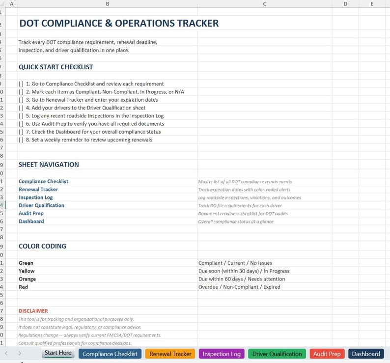 DOT Compliance & Operations Tracker for Trucking Businesses | Renewal ...
