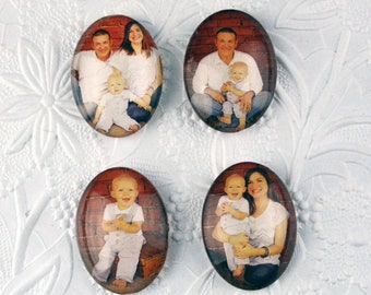 custom magnets set of four 30x40mm oval magnets personalized using your photos