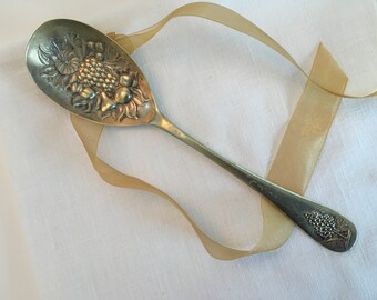 Old Atlanta by Wallace Details about   Sterling Silver Berry Spoon Gold wash Fruit design 