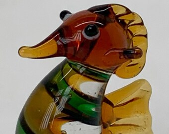 Glass Seahorse - assorted colours -  ideal Christmas Cracker content