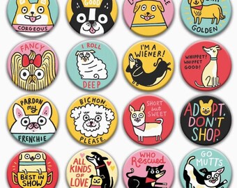 Best in Show Badges for Dog Lovers!  Ideal as Christmas Cracker Fillers or Secret Santa