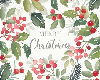 Merry Berries Design Christmas Napkin Pack.  (20 in a pack)