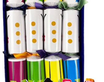 Box of 4 Family Fun Christmas  Finger Puppet in a Snowman Design Christmas Crackers