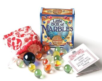 Little Box of  Marbles - Traditional Playground Skill Game.  Includes instructions