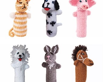 Farmyard and Domestic Animals - Finger Puppets dogs, cats, horses pigs and more