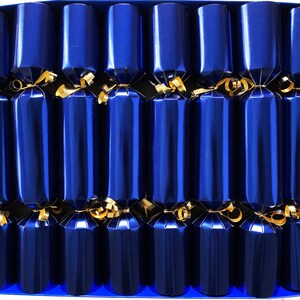 Fill Your Own Christmas Crackers Box of 8 crackers in metallic colours Midnight Blue