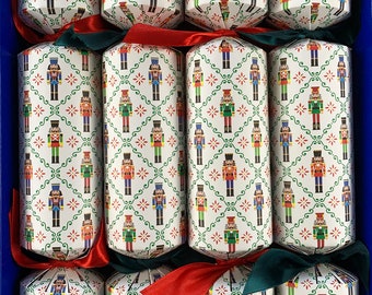 Cat Themed Christmas Crackers - Set of 4 with Sterling Silver Earrings