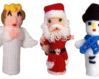 Christmas Finger Puppets (Fair Trade) - Santa Claus, Angel or Snowman