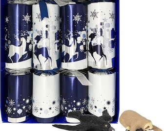 Pull Back Animal Racers Christmas Crackers - Set of 4