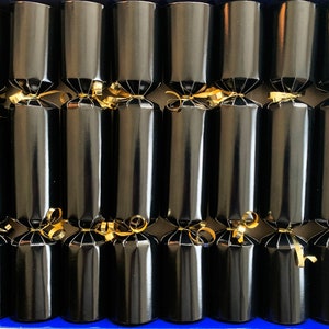 Fill Your Own Christmas Crackers Box of 8 crackers in metallic colours Black