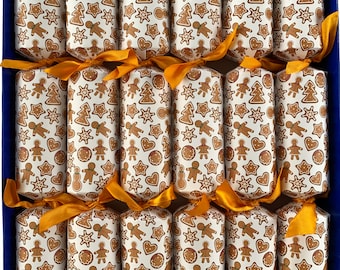 Set of 12 Gingerbread Man Design Fill Your Own Christmas Crackers