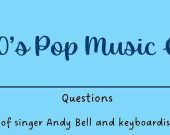 Digital Download 80's Pop Music Quiz (25 questions) from Erasure to Whitesnake and more