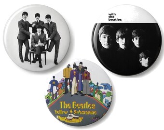 Set of 3 Beatles Badges - Ideal stocking filler, cracker content