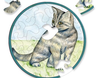 Mini Watercolour Jigsaw Puzzle: 33 Piece Matchbox Puzzle