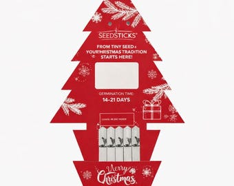 Seedstick  - Christmas Tree or Ladybird Shaped.  Ideal Cracker or stocking filler