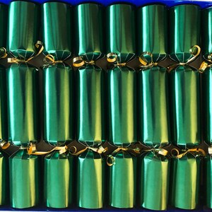 Fill Your Own Christmas Crackers Box of 8 crackers in metallic colours Green