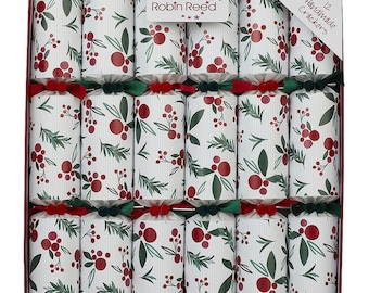 Set of 12 Fresh Berry Christmas Crackers by Robin Reed