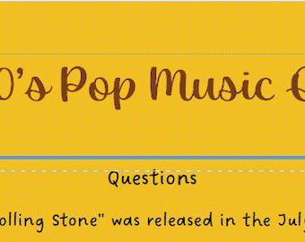 Digital Download 60's Pop Music Quiz (25 questions)  - its not all about the Beatles! Cilla, Beach Boys and more included