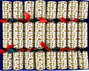Set of 8 Elf Design Fill Your Own Christmas Crackers