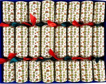 Set of 8 Elf Design Fill Your Own Christmas Crackers