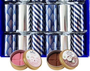 Set of 6 Scented Soy Wax Candles in Large Christmas Crackers
