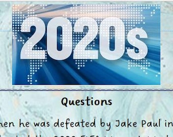 Digital Download Trivia through the decades (25 questions)  The 2020's films, culture, events pop & more - ideal for travel, weddings