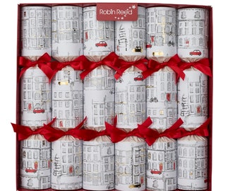 Set of 6 Christmas Uptown  Christmas Crackers  - by Robin Reed