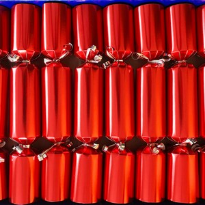 Fill Your Own Christmas Crackers Box of 8 crackers in metallic colours Red