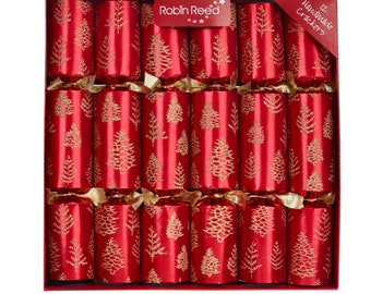 Set of 12 Tree Flakes Christmas Crackers- by Robin Reed