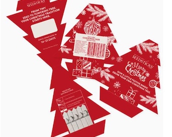 Seedstick  - Christmas Tree or Ladybird Shaped.  Ideal Cracker or stocking filler