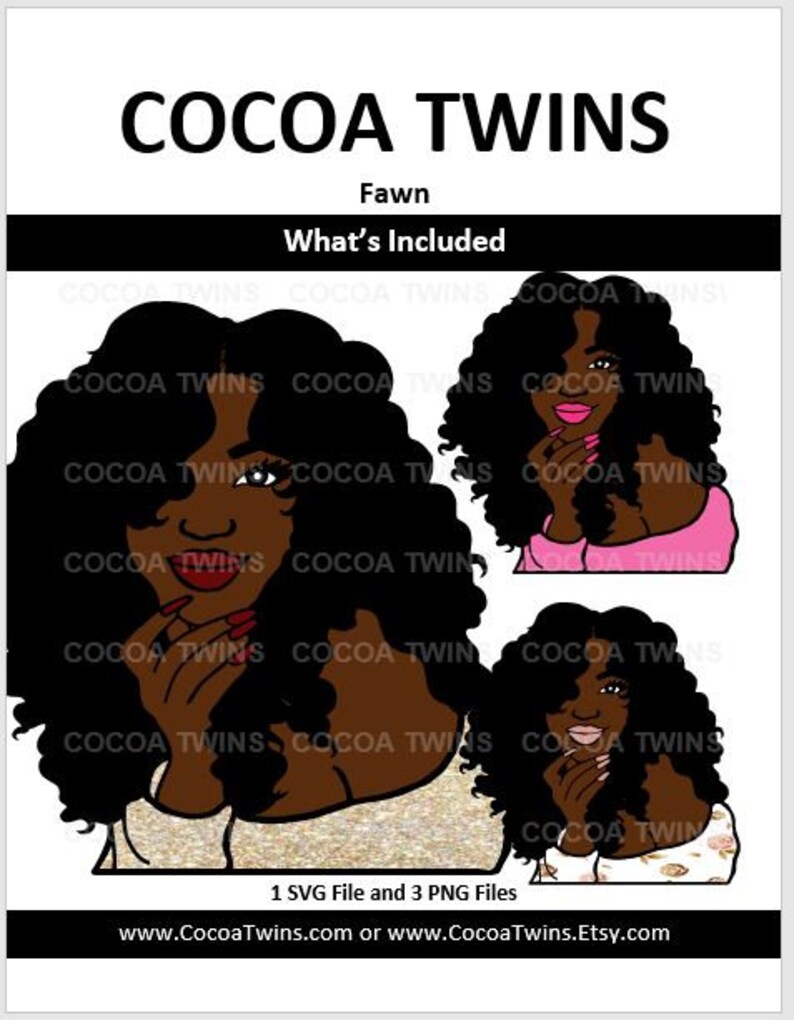 Download Fawn Cocoa Twins ExclusiveOriginal African-American SVG ...