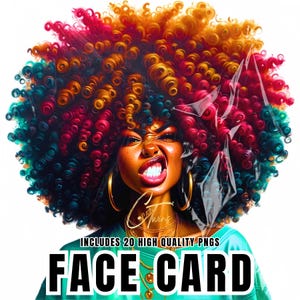Lot de cliparts | Fichiers PNG de femmes noires | Fond transparent | Graphiques PLR pour petites entreprises et concepteurs de POD | Téléchargement numérique