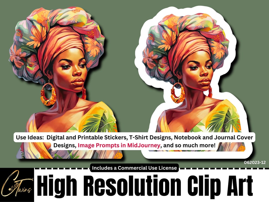 High-resolution Clip Art Visual Midjourney Prompt Digital Sticker 