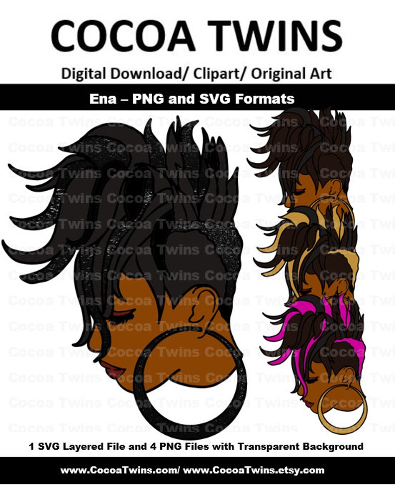 Download Ena by Cocoa Twins ExclusiveOriginal African-American SVG ...