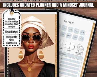 Hyperlinked Planner Bundle - Stay Organized with Undated Yearly, Weekly, Daily Pages, Mindset Guide, Affirmations, Journal Prompts and More
